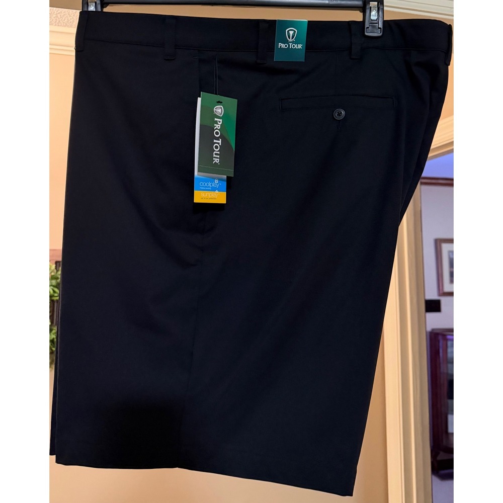 Pro Tour Mens Black Coolplay Sunplay Golf Shorts UPF 50 Size 50